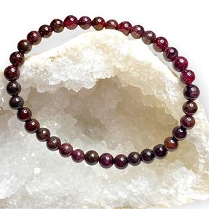 Garnet Stretch Bracelet